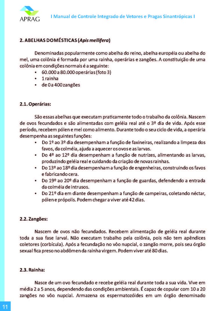 Página Manual de Controle de Pragas