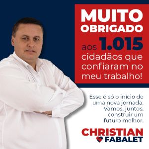 Post de agradecimento - campanha de vereador