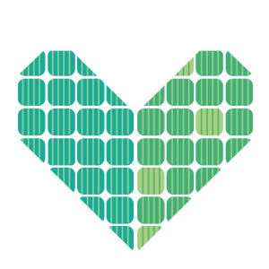 Símbolo do logo, remetendo à painéis solares, criação de identidade visual da empresa SVS Solar