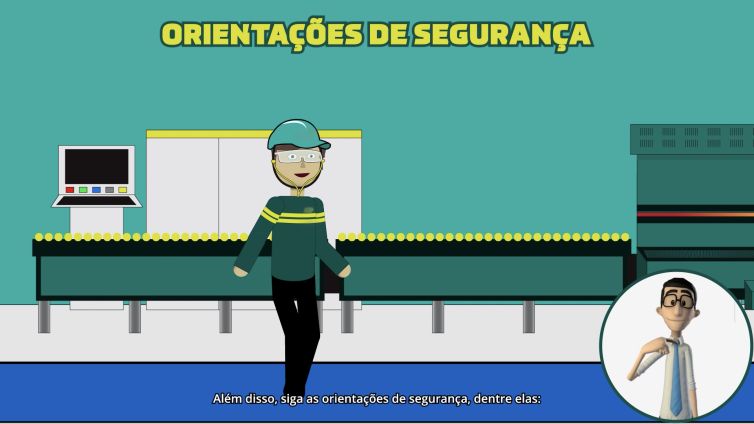 Vídeo animado de interação de empresa