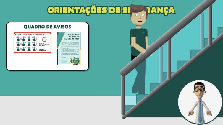 Vídeo animado de interação de empresa